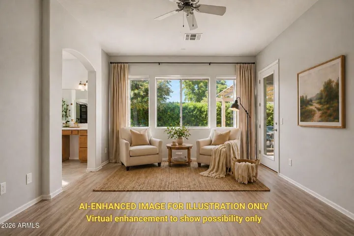 Virtually staged to show possibility