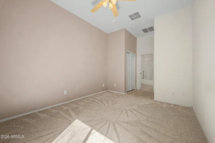 Bedroom 2 - View to "Jack & Jill" bathroom - brand new carpet installed April 2026