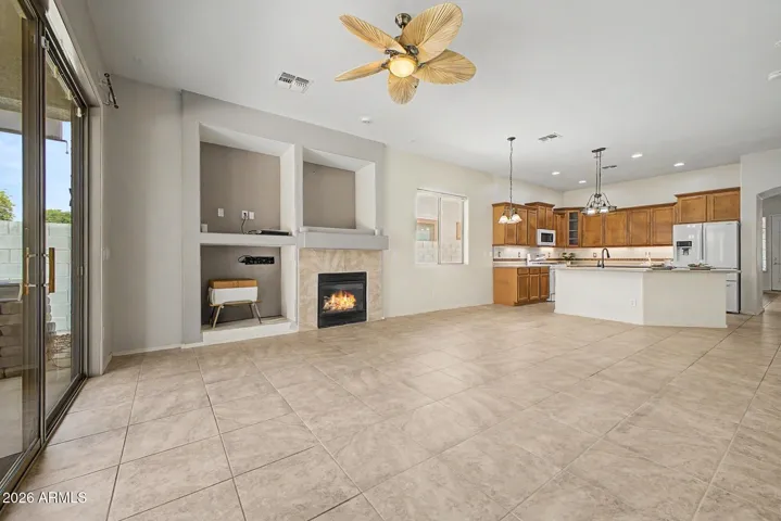 View from Family Room to Kitchen