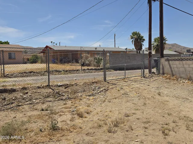 RV gate at rear of property