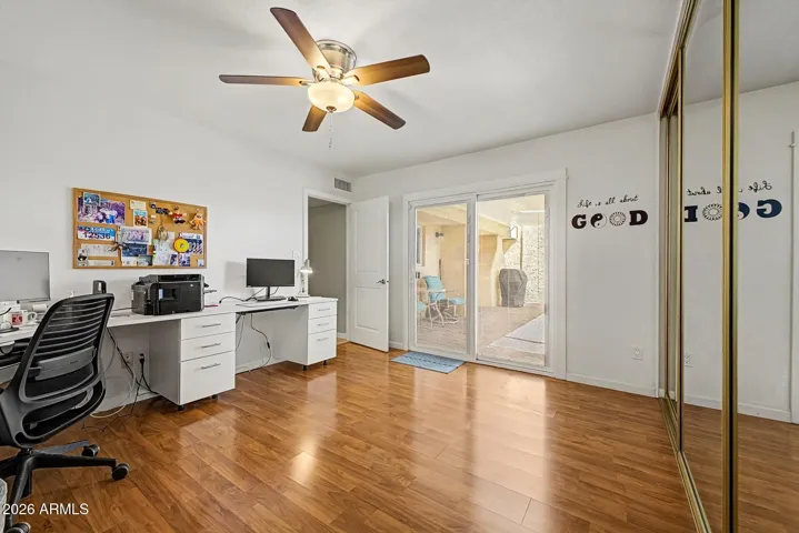 BEDROOM 3 (OFFICE) + PRIVATE EXIT + PATIO + LARGE CLOSET