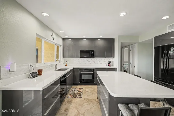 OPEN + REMODELED KITCHEN + QUARTZ ISLAND