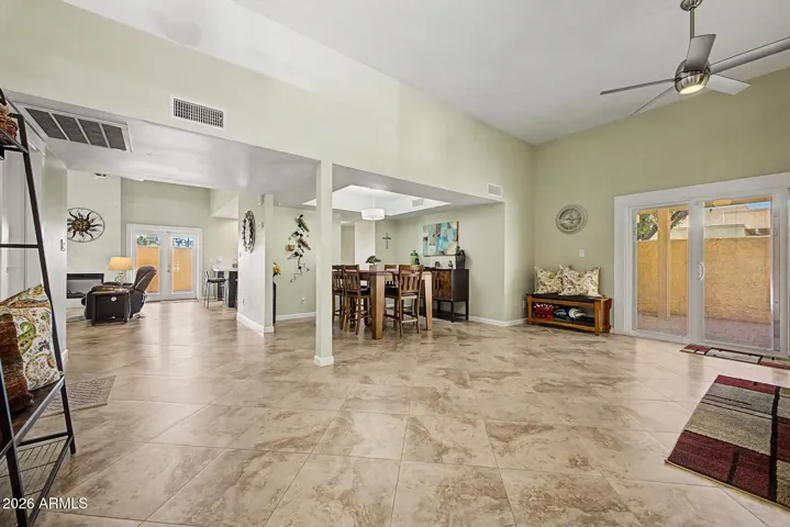 GREAT ROOM + DINING + LIVING + PATIO 1