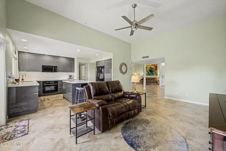 LIVING ROOM + OPEN KITCHEN