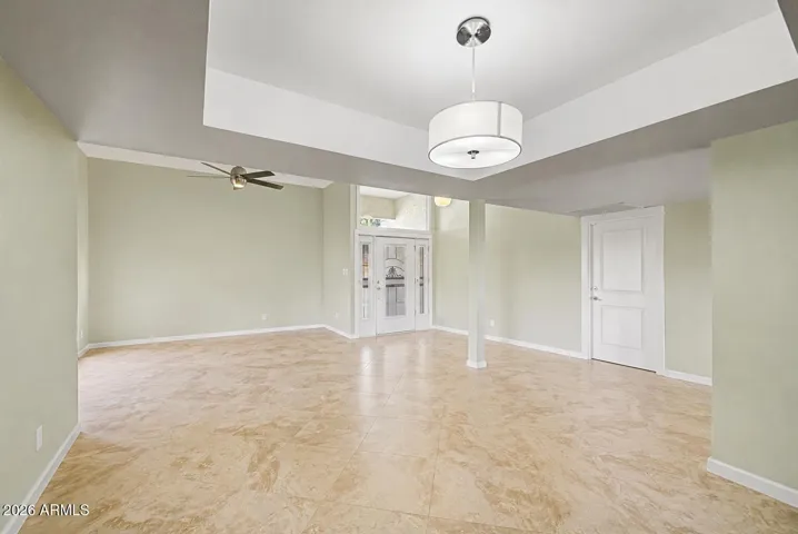 DINING + GREAT ROOM VIRTUALLY DE-STAGED