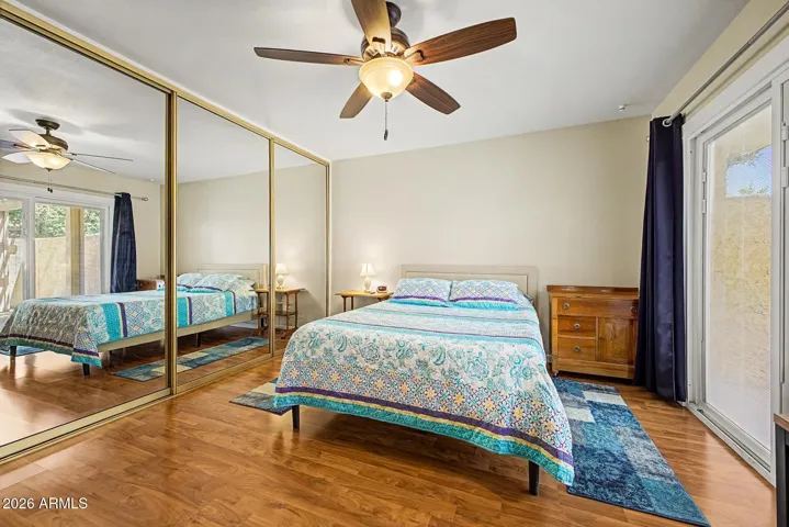 BEDROOM TWO + PRIVATE EXIT + PATIO + LARGE CLOSET