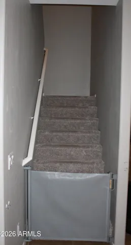 Retractable Safety Gate at Bottom of Stairs