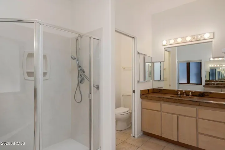 Double vanity and enclosed water closet