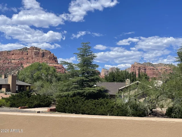 Views from rooftop deck over garage.