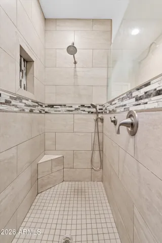 Primary walk-in shower