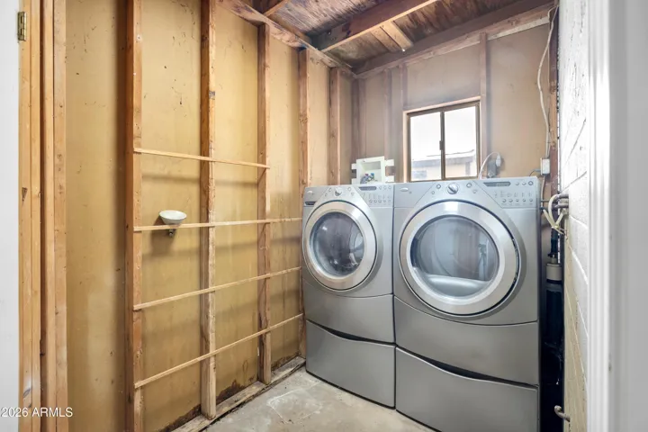 Laundry room with included Washer and Dryer