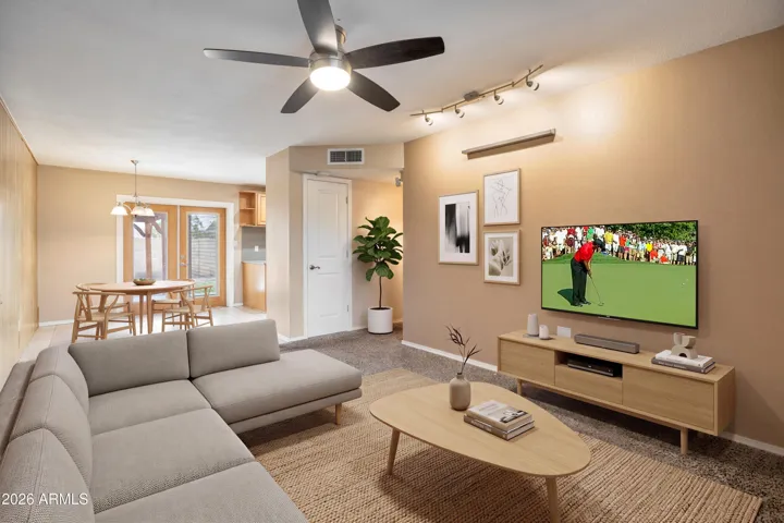Great Room with digital staged furniture