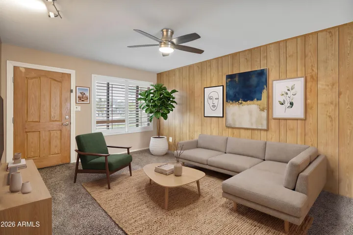 Great Room with digital staged furniture