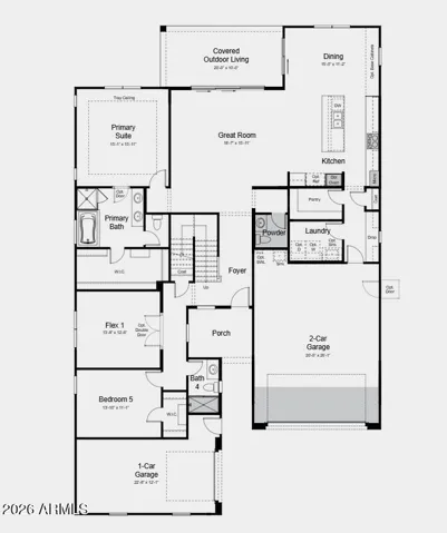 Additional Highlights Include: Gourmet kitchen, multi-slider at great room, powder room in place of tech, shower at bath 4, 4' garage extension, garage service door, and double gate in place of standard.