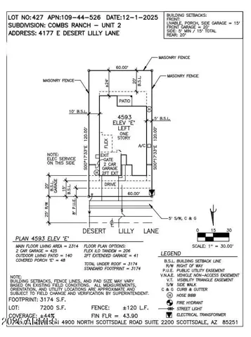 4177 E Desert Lilly Lane Preliminary Plot Plan