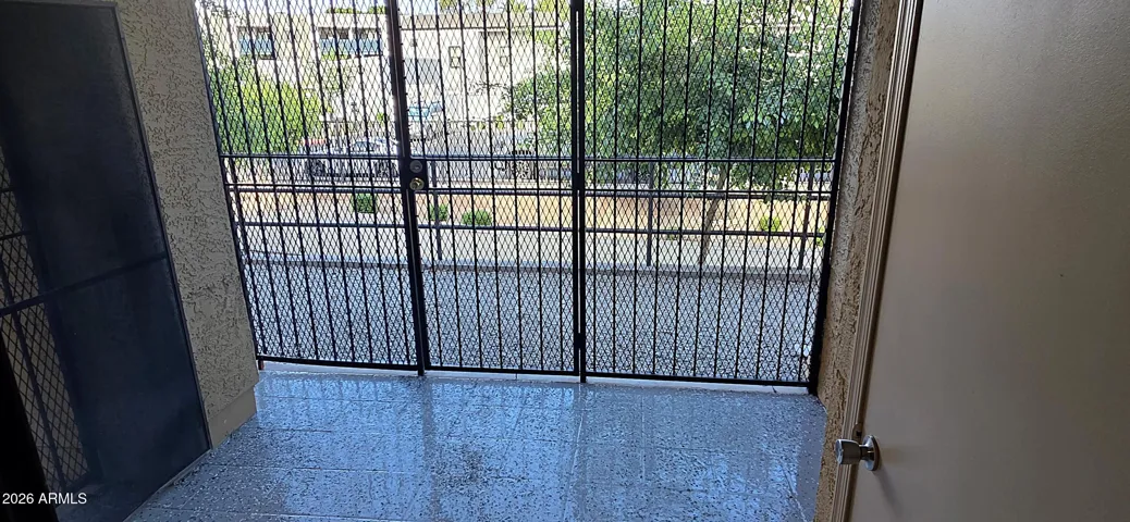 Gated Patio with new epoxy flooring