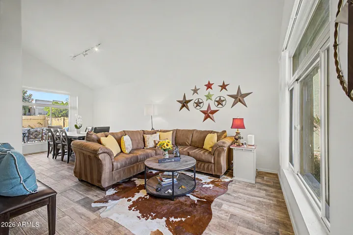 Living and Dining. Beautiful plank tile is throughout!