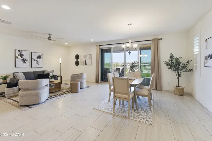 Dining room could easily accommodate 8 chairs