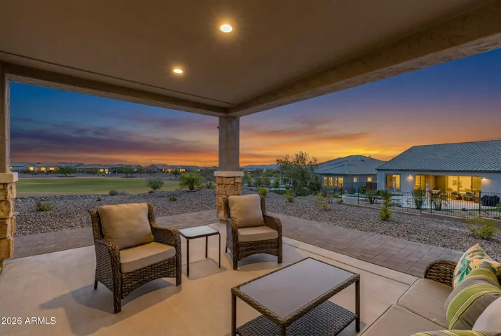 Patio at night