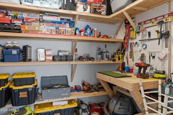 Temp controlled storage room in garage