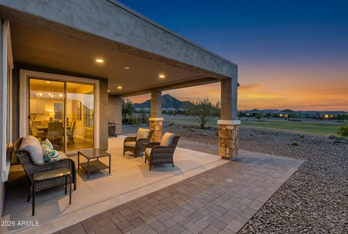 Patio at night