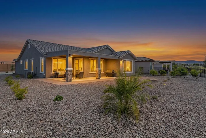 Back of home at night