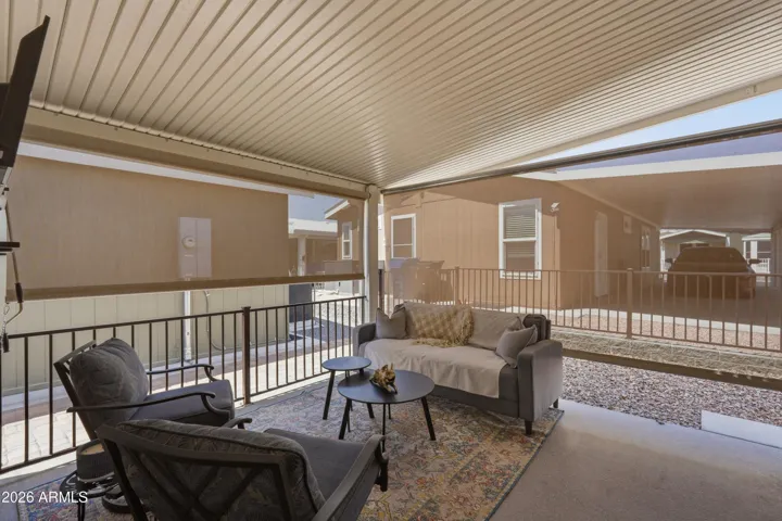 Gated, fenced back patio