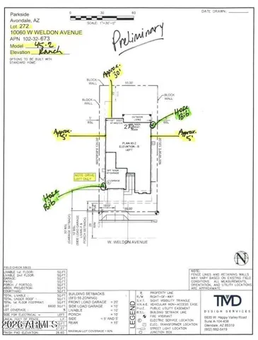 10060 W Weldon Avenue Preliminary Plot Plan