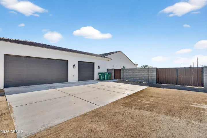 Extended 3 car garage