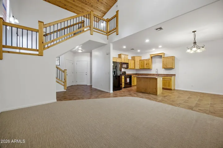 Great room to kitchen