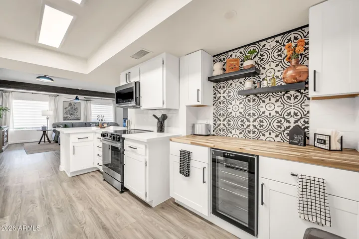 Kitchen with work space