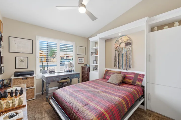 Closet on right side of bed