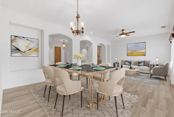 Formal living room staged