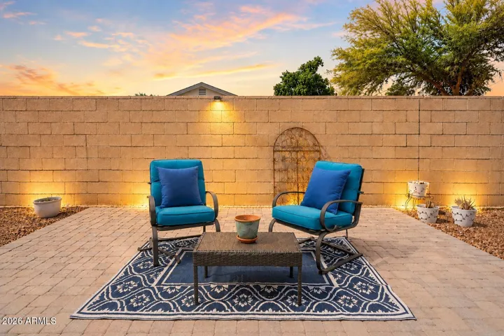 Virtual Twilight - Backyard Seating Area