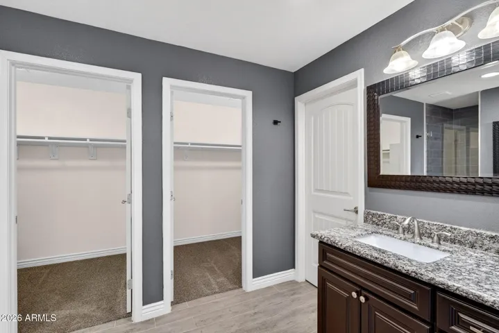 Primary Bathroom Vanity & Closet Access