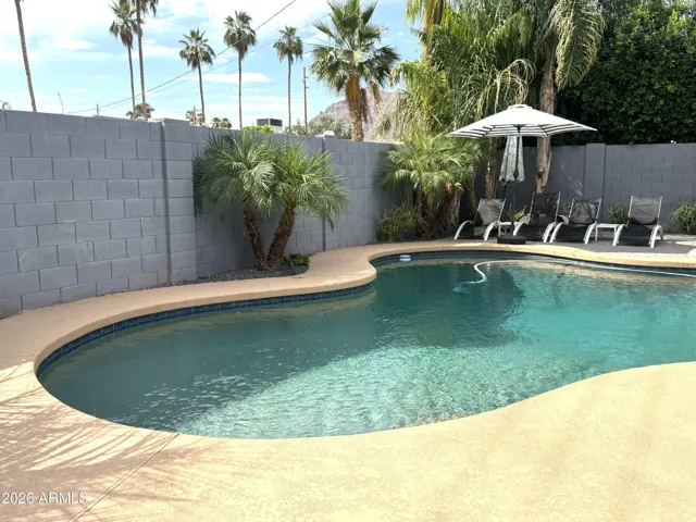 Pool view of Camelback Mountain