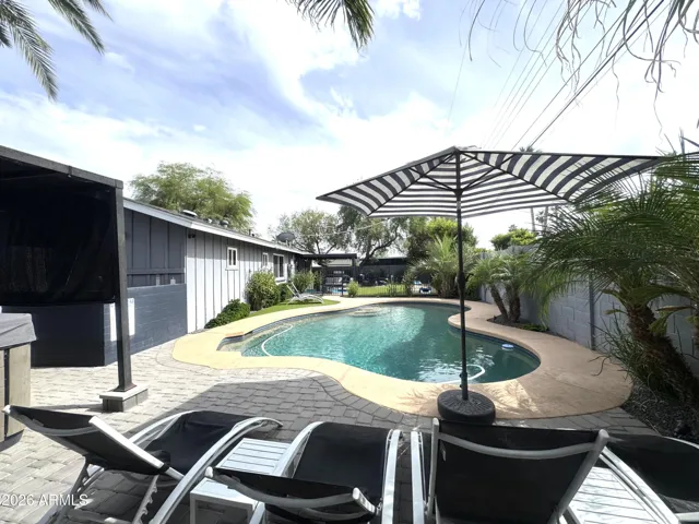 Pool view looking south