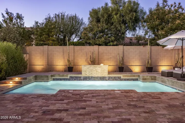 The resort style backyard provides beauty and functionality.
