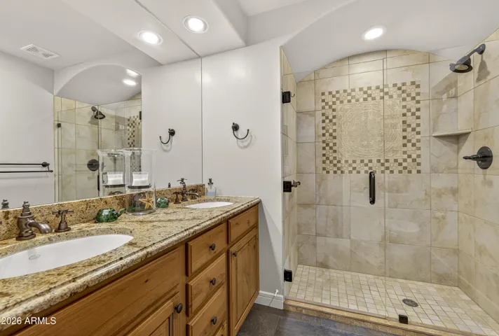 downstairs full bath with heated floors