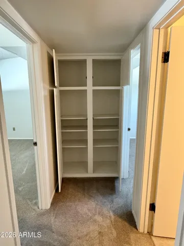One of two storage closets at each end of the hall.