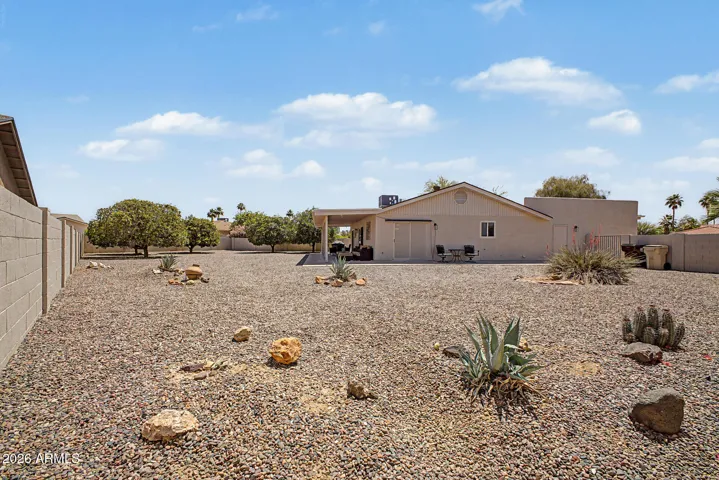 huge backyard with desert landscaping