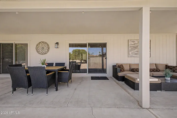 large covered patio