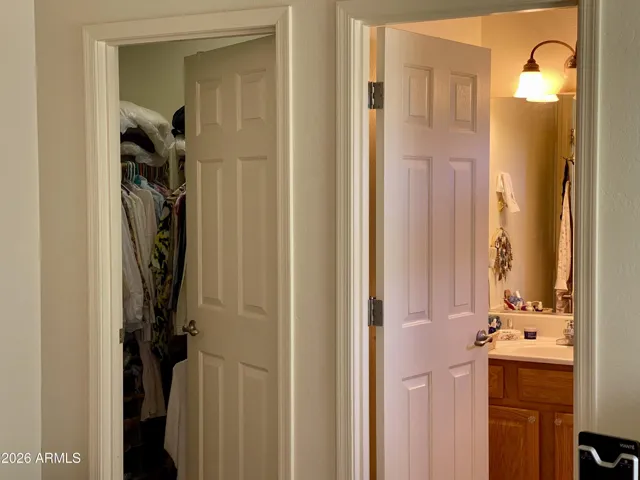 Owners Suite Closet and Full Bathroom