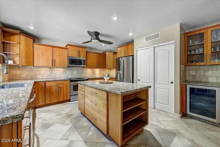 Whether baking cookies or fixing breakfast, the kitchen is well equipped and spacious to accommodate all cooking needs for the aspiring chef