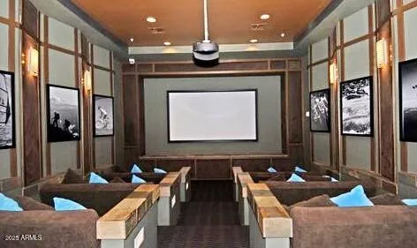 Stay cool in a fun club theater room