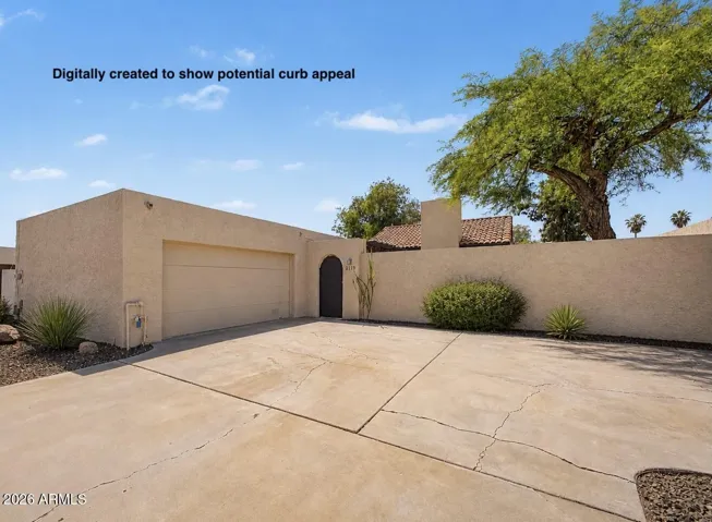 Rendering of possible landscaping options