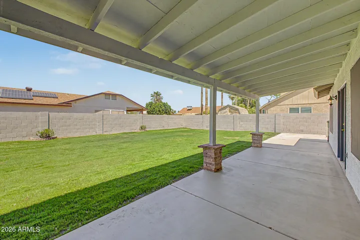 Fully covered patio