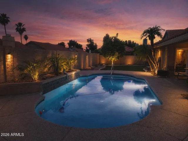 Pool at twilight