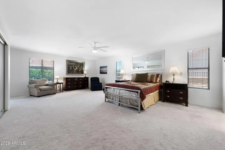 Amazing Primary Suite that has been expanded with an exit to the backyard patio and pool!