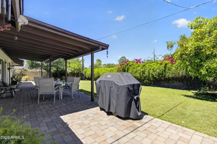Uncovered patio area.